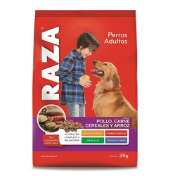 RAZA PERRO POLLO CARNE CEREAL Y ARROZ X 8 KG                                                        