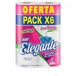 ELEGANTE PAPEL HIGIENICO CON ALOE 6 X 30                                                            