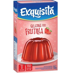 EXQUISITA GELATINA FRUTILLA X 50 GRS                                                                