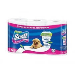 SCOTT PAPEL HIGIENICO DOBLE HOJA 6X30 RINDEMAX                                                      